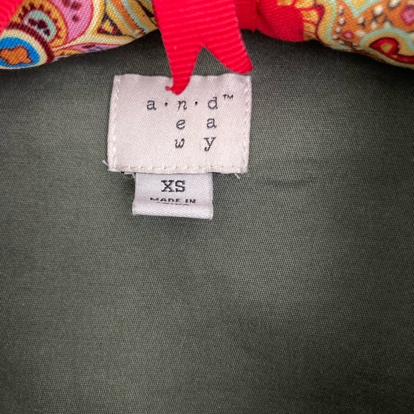 A New Day XS Olive Green Side Cinch Utility Jacket - Picture 4 of 5